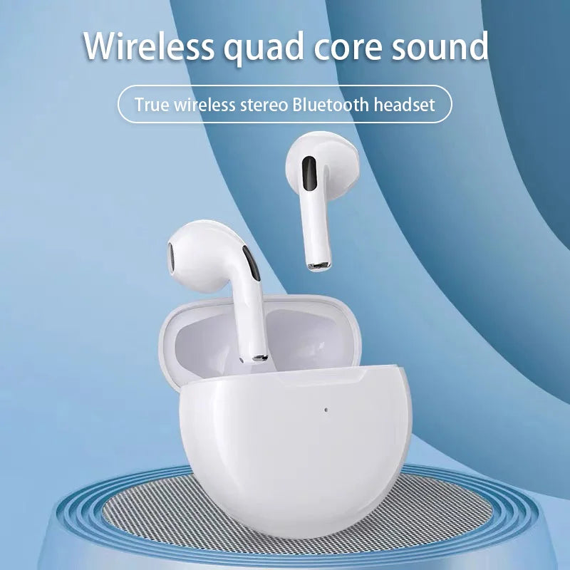 Original Air Pro 6 TWS Wireless Bluetooth Headset 5.3 Headphone Mini Earphone with Mic Charging Box for Xiaomi iPhone Earbuds